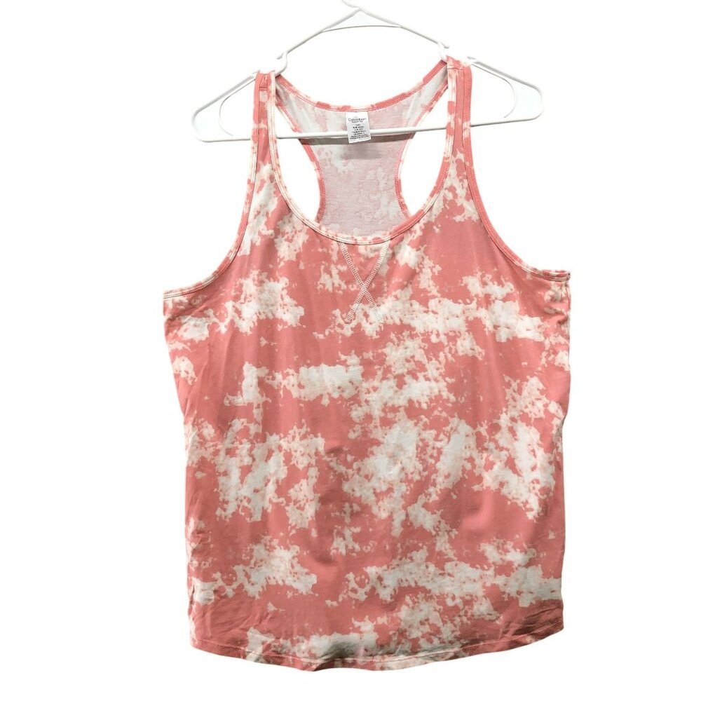 Calvin Klein Sleepwear Tank Top Womens L Pink Tie Dye Lounge Pajama Top